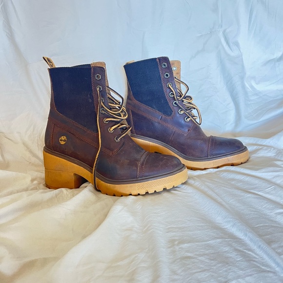 Brown and Tan Lace-Up Boots - Picture 2 of 4